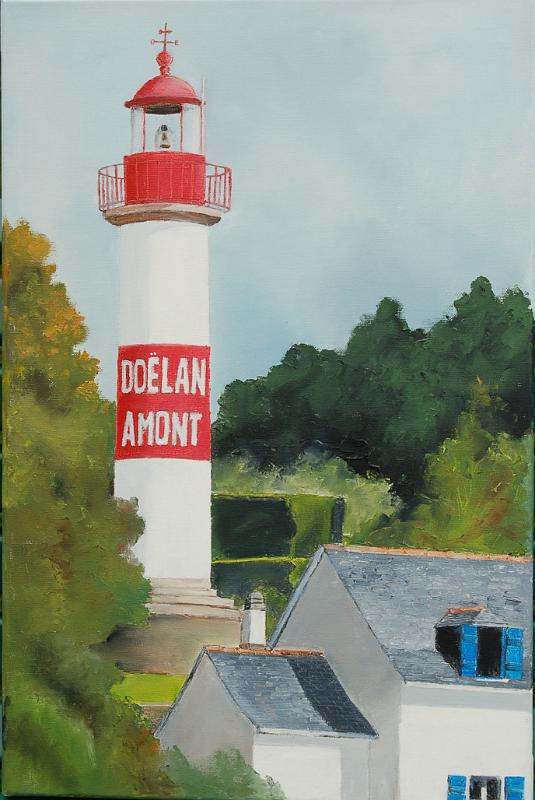 Phare de doelan-amont.jpg - Painting oil on canvas -Huile sur toile format /size 40x60
